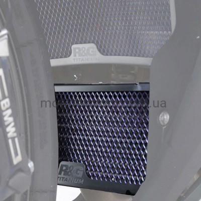 Титановая защита масляного радиатора BMW S1000RR с 2019. Решетка радиатора