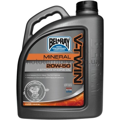 Bel-Ray V-Twin Mineral Engine Oil 20W50: Надійна моторна олива для вашого мотоцикла