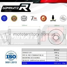 Глушитель Dominator GP 1 / Honda XL700V Transalp