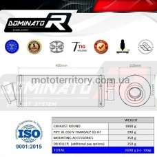 Глушник Dominator Round/Honda XL650V Transalp