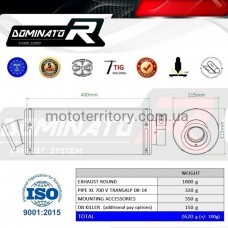 Глушник Dominator Round/Honda XL700V Transalp