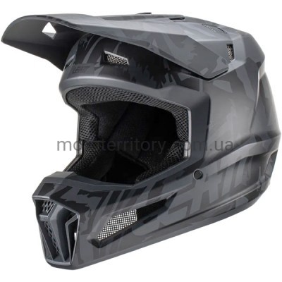 Детский мотошлем Leatt Helmet 3.5 Junior Stealth: защита и стиль для маленьких райдеров