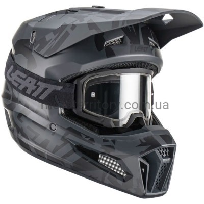 Идеальное сочетание стиля и безопасности: Мотошлем Leatt Helmet Moto 3.5 Goggle Stealth